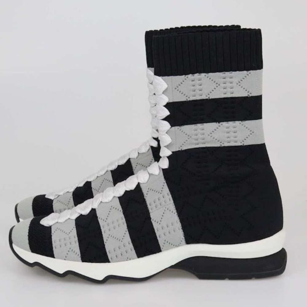 ASO Blac Chyna 🎬 - NWOT FENDI High Top Sock Sneakers - Picture 6 of 17